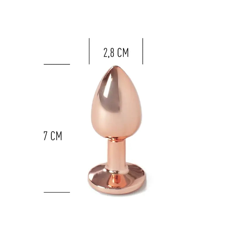 Secret Play Metal Butt Plug Oro Rosa Talla S 7 Cm