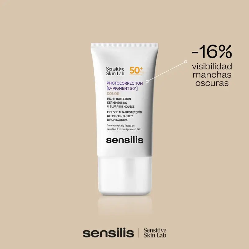 Sensilis Photocorrection [D-Pigment 50+] Color Mousse Despigmentante 40 ml