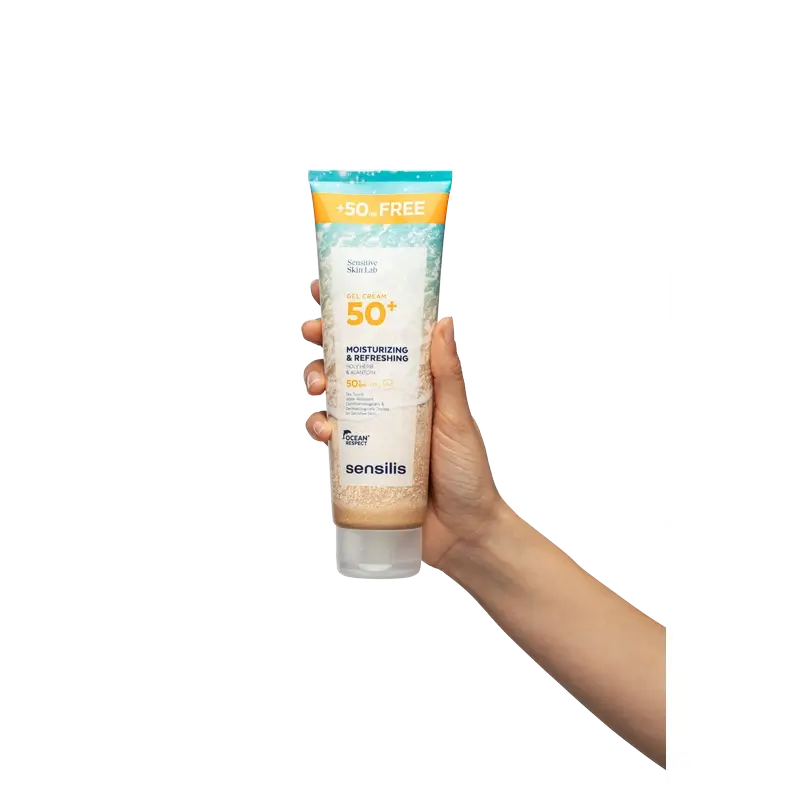 Sensilis Gel Crema SPF 50+ Hidratante y Refrescante, 250 ml