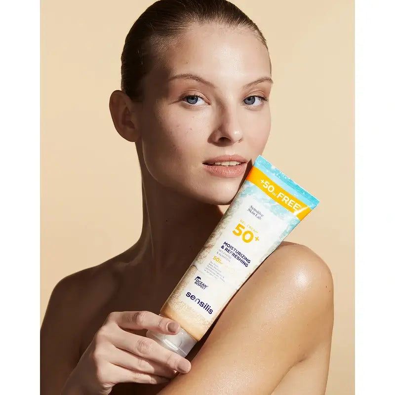 Sensilis Gel Crema SPF 50+ Hidratante y Refrescante, 250 ml