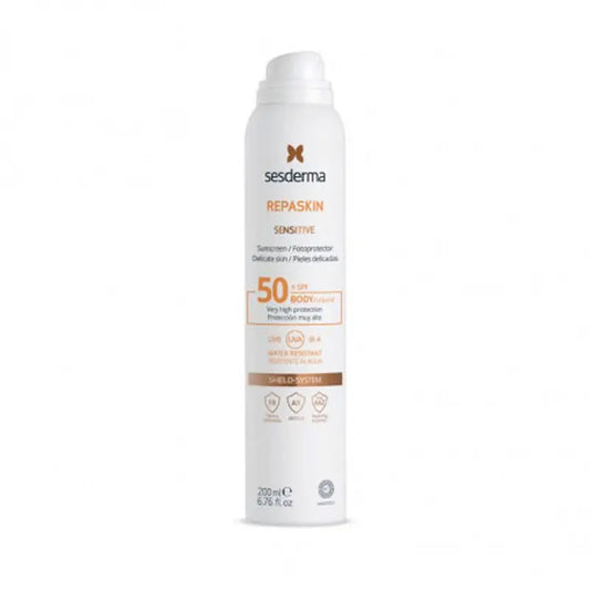 Sesderma Repaskin Fotoprotector Loción Spray SPF 50 Sensitive Aerosol 200 ml