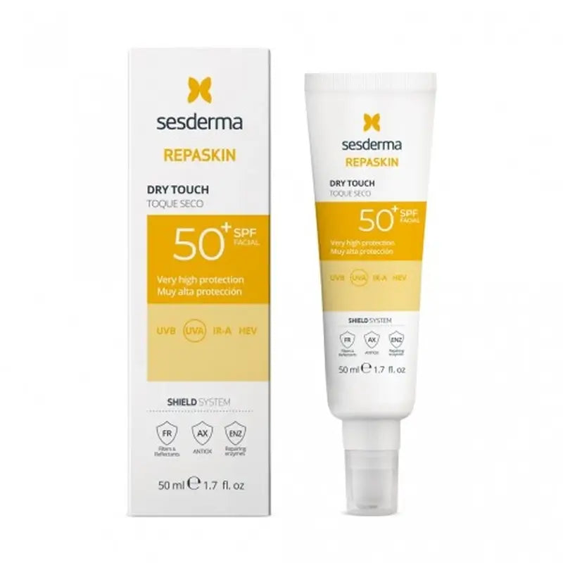 Sesderma Repaskin Fotoprotector Spf 50+ Facial Toque Seco, 50 ml