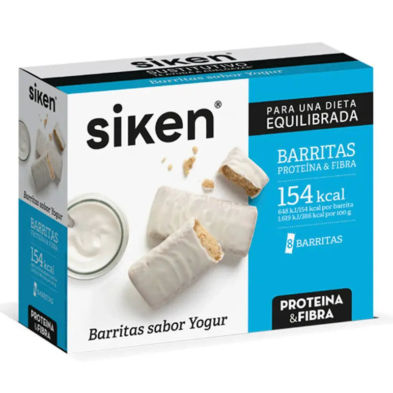 Siken Barritas Sustitutivas Sabor Yogur, 8 unidades