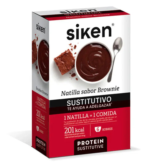 Siken Sustitutivo Natillas Brownie 6 sobres