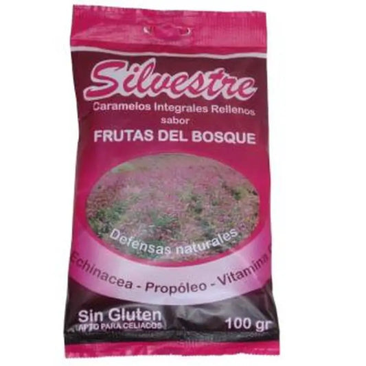 Silvestre Caramelos Rellenos De Frutas Bosque Azucar 100Gr.