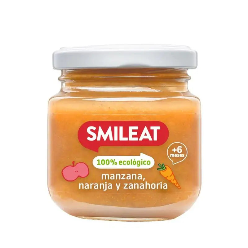 Smileat Tarrito Manzana, Naranja y Zanahoria, 6x130 Gr