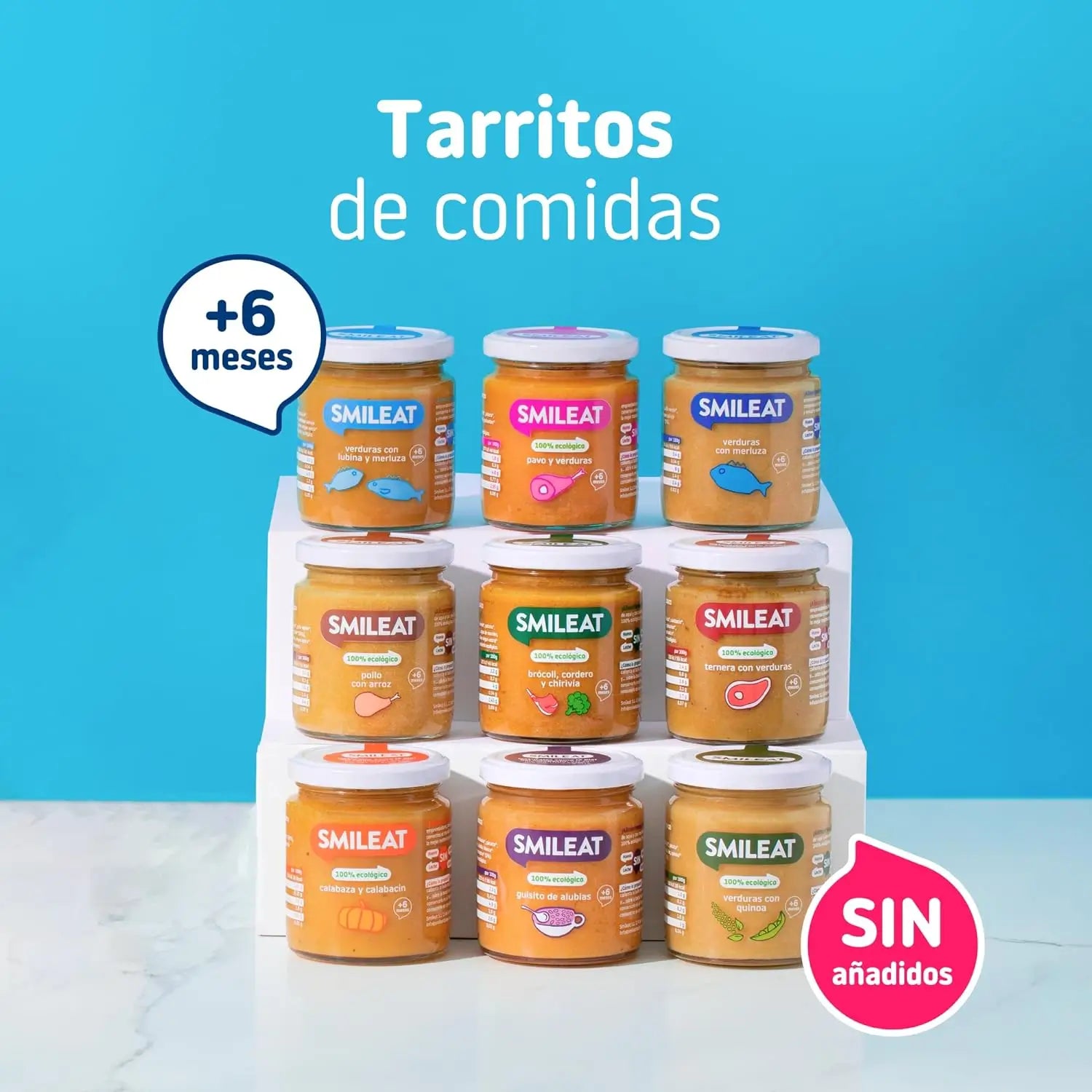 Smileat Tarrito Merluza Con Verduras, 6x230 Gr