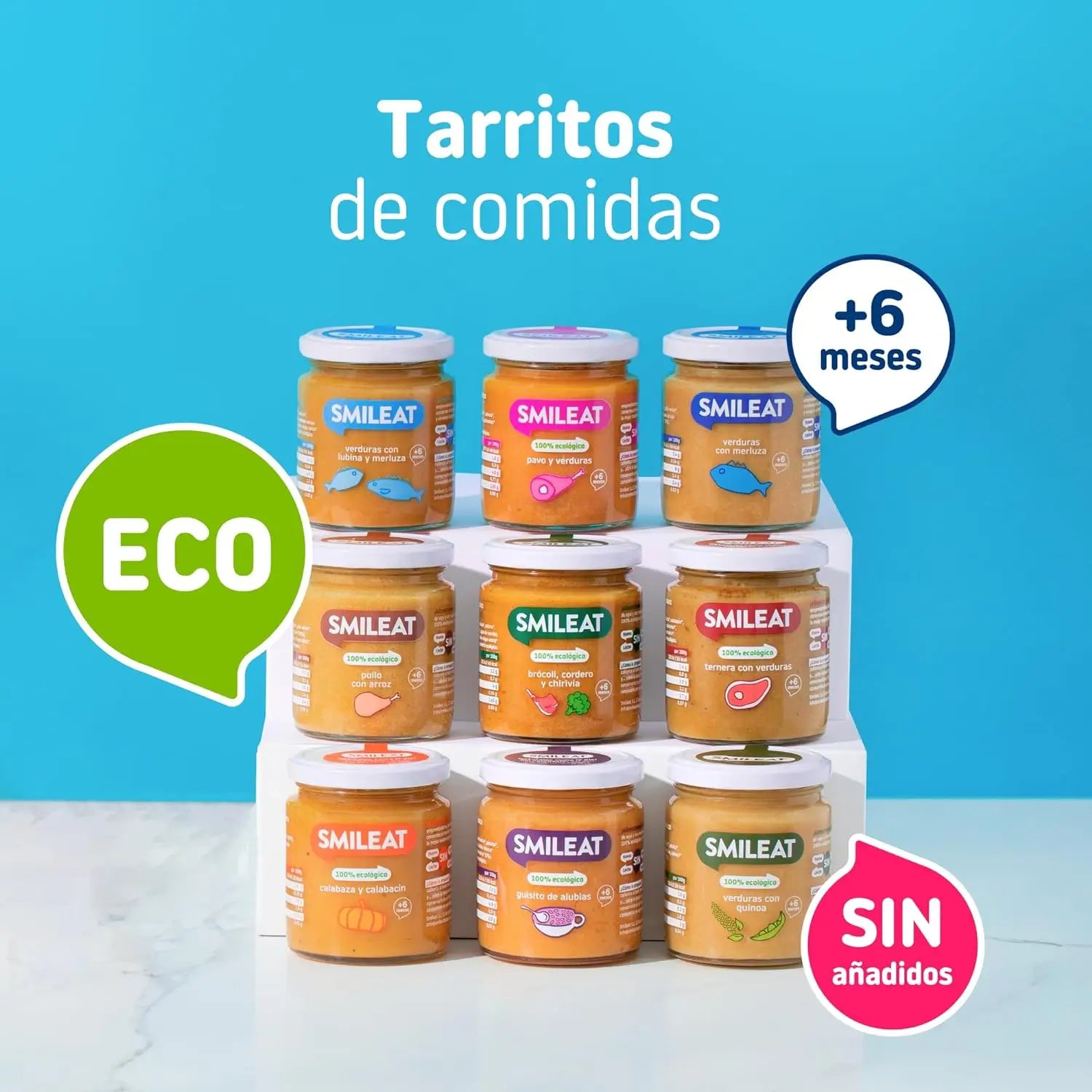 Smileat Tarrito Pavo Con Verduras, 6x230 Gr