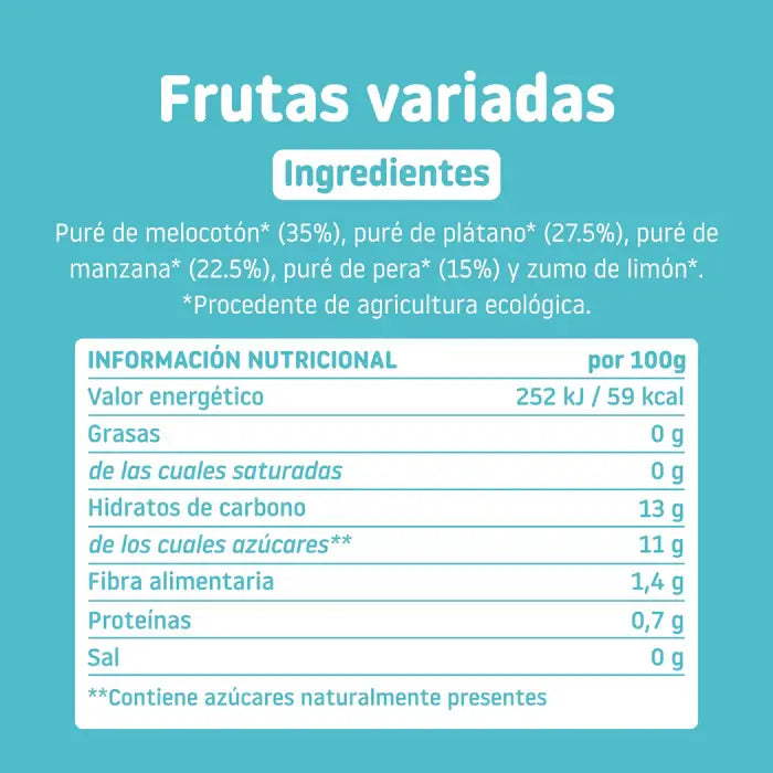 Smileat Pouch Frutas Variadas, 100 gr