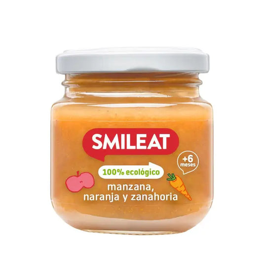 Smileat Tarrito Manzana, Naranja y Zanahoria 130 gr