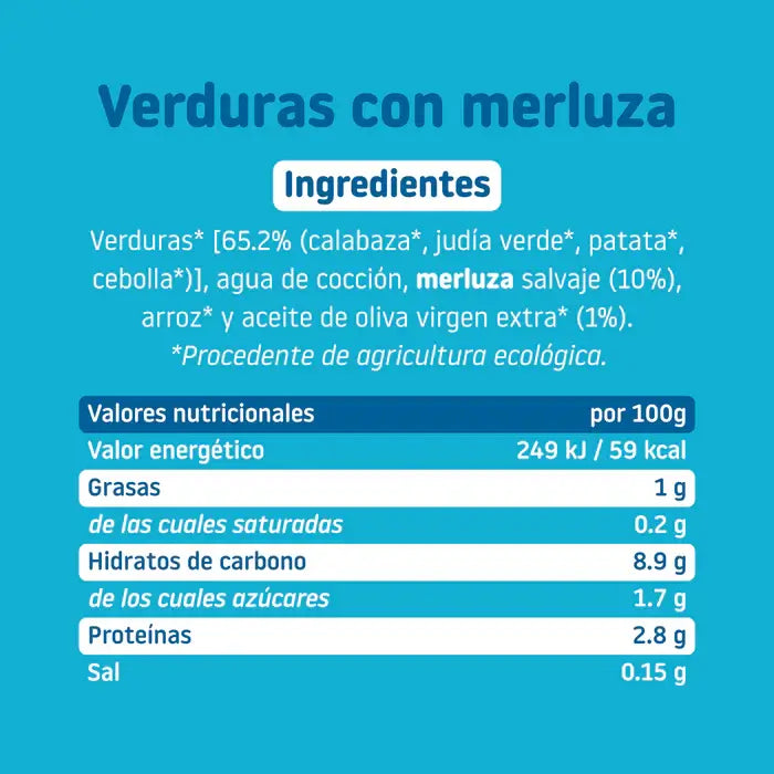 Smileat Tarrito Merluza con Verduras, 230 gr