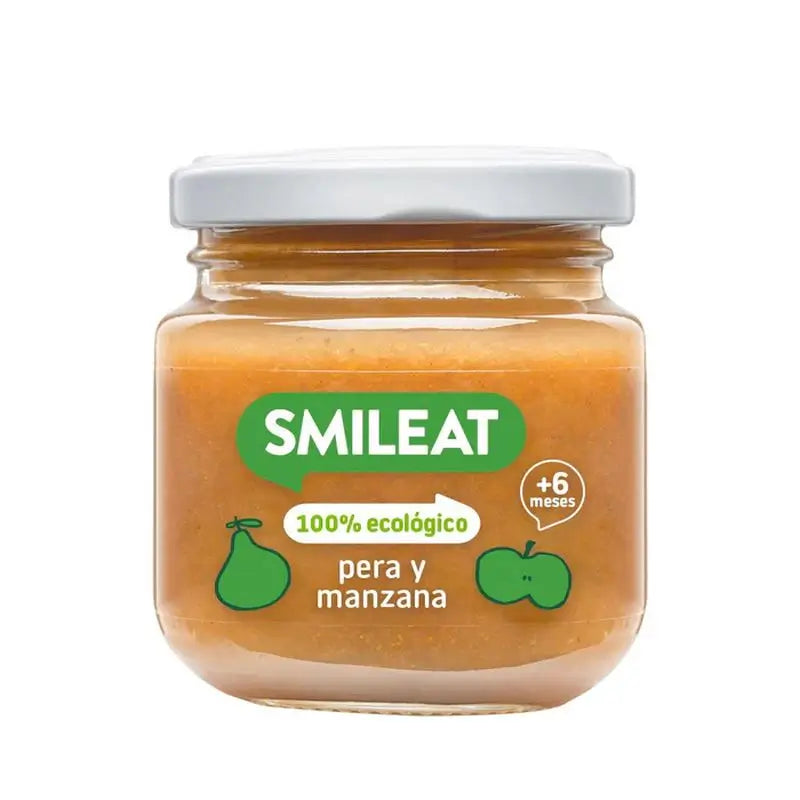 Smileat Tarrito Pera y Manzana Español, 130 gr