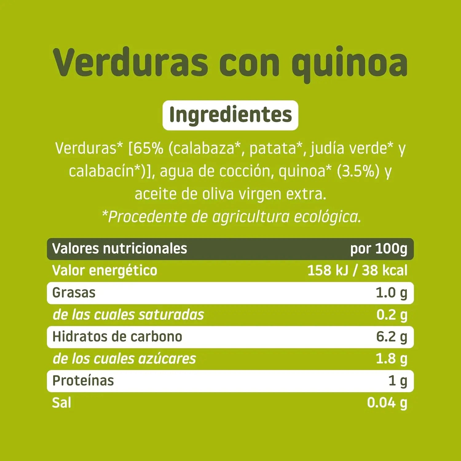 Smileat Tarrito Verduras con Quinoa Ecológico, 230 gr