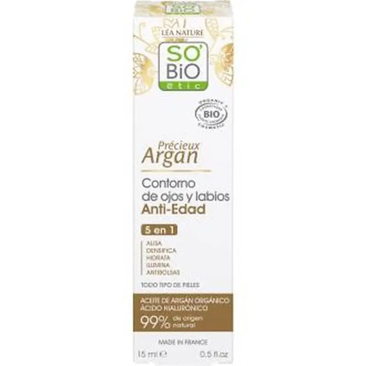 So´Bio Etic Contorno De Ojos-Labios Hialuronico-Argan 15Ml Bio 