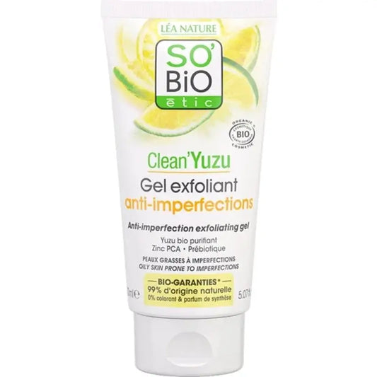 So´Bio Etic Gel Exfoliante Clean Yuzu Anti Imperfecciones 150M 