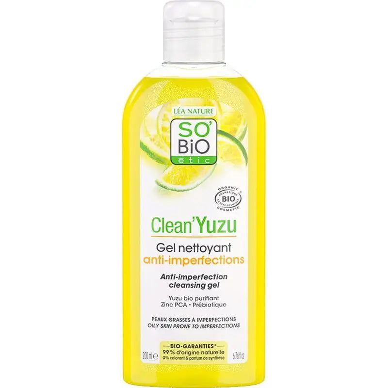 So´Bio Etic Gel Limpiador Clean Yuzu Anti Imperfecciones 200Ml