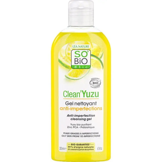 So´Bio Etic Gel Limpiador Clean Yuzu Anti Imperfecciones 200Ml