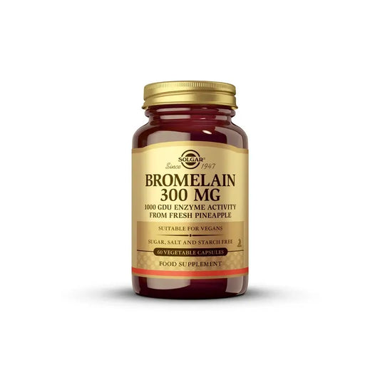 Solgar Bromelina 300 mg.  60 cápsulas