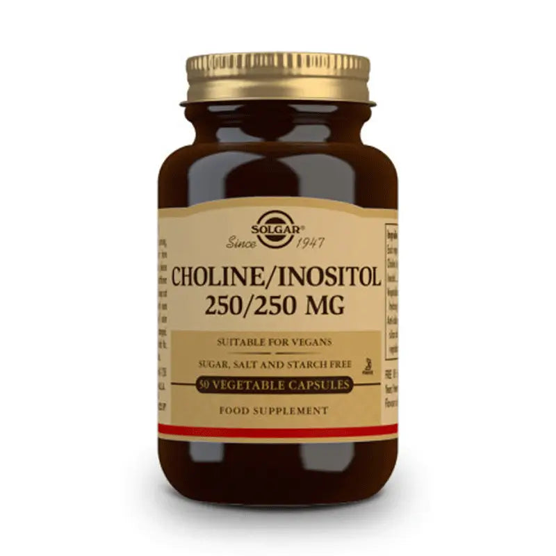 Solgar Colina/Inositol 250/250 mg. - 50 cápsulas Vegetales