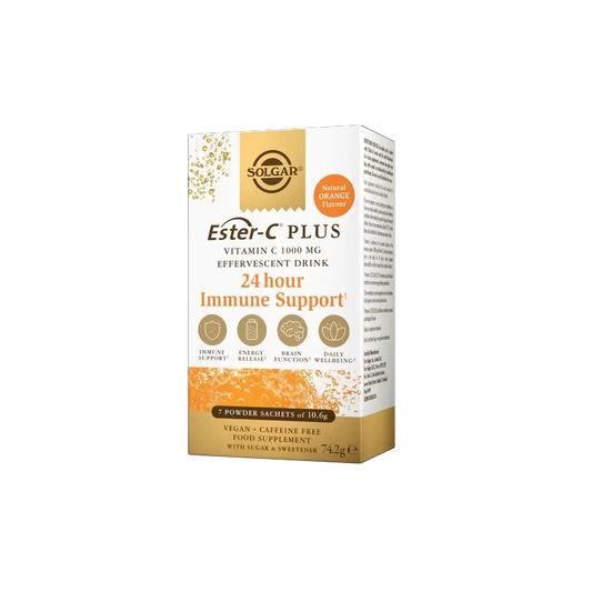 Solgar EsterC Efervescente 1000 mg Vitamina C, 7 sobres