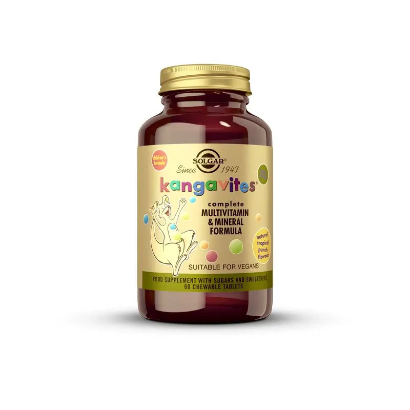 Solgar Kangavites MultiFrutas Tropicales  60 comprimidos