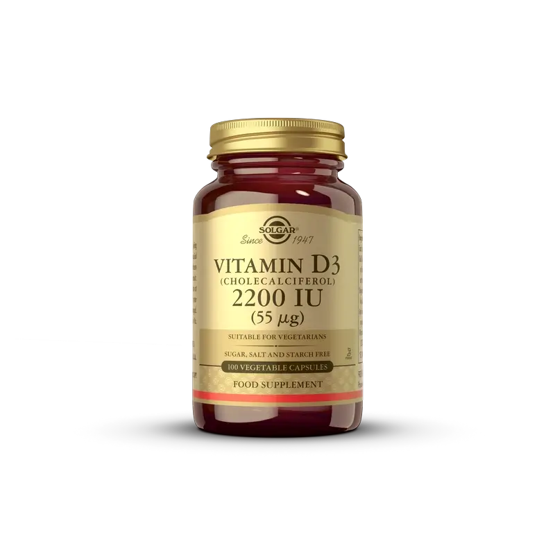 Solgar Vitamina D3 2200Ui, 100 Cápsulas