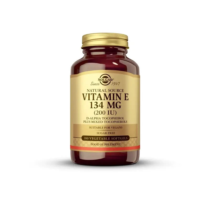 Solgar Vitamina E 200Ui 134 mg  100 cápsulas Gelatina Blanda Vegetales