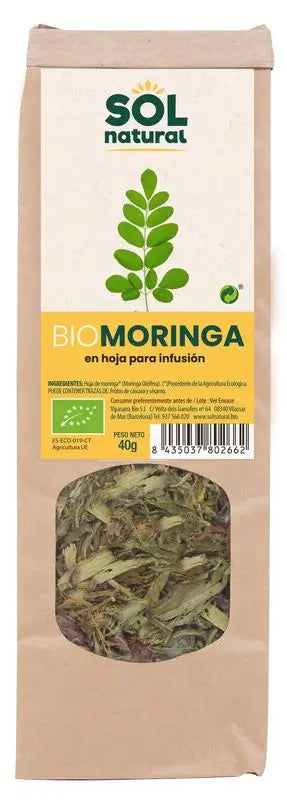 Solnatural Moringa En Hoja Para Infusion Bio, 40 Gr      