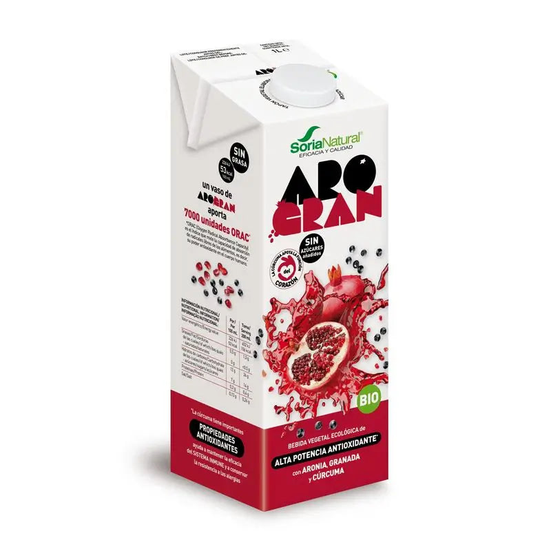 Soria Natural Arogran Bebida De Arroz Con Aronia Granada 1Lt 6Ud