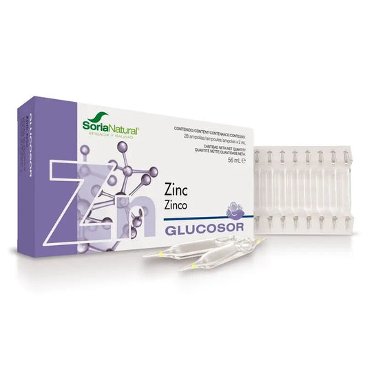 Soria Natural Glucosor Zinc , 28 ampollas de 2 ml