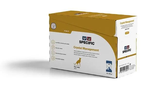 Specific Feline Fcw-P Crystal Management Pouch Caja, 12X85 gr, comida húmeda para gatos