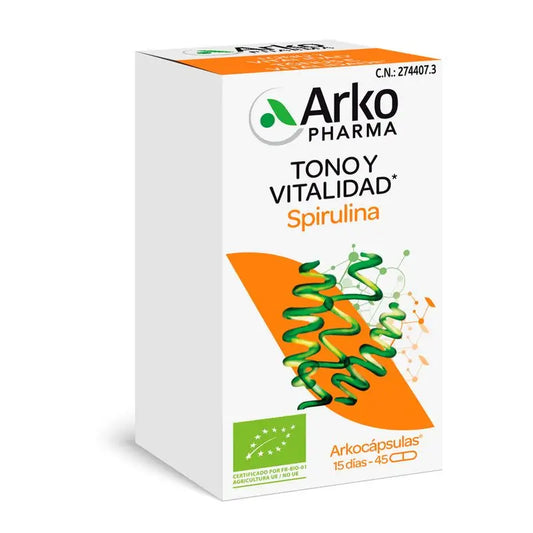 Arkocápsulas Spirulina Bio 48 Cápsulas Arkopharma