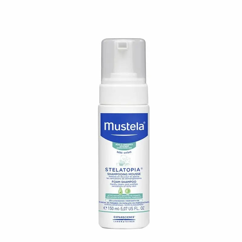 Mustela Stelatopia Champú Mousse, 150ml