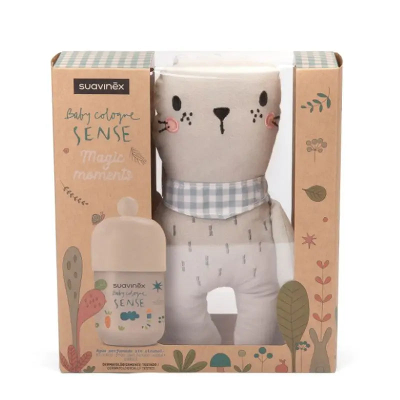 Suavinex Baby Colonia Sense 100 Ml + Peluche Bebé, Apta Pieles Sensibles