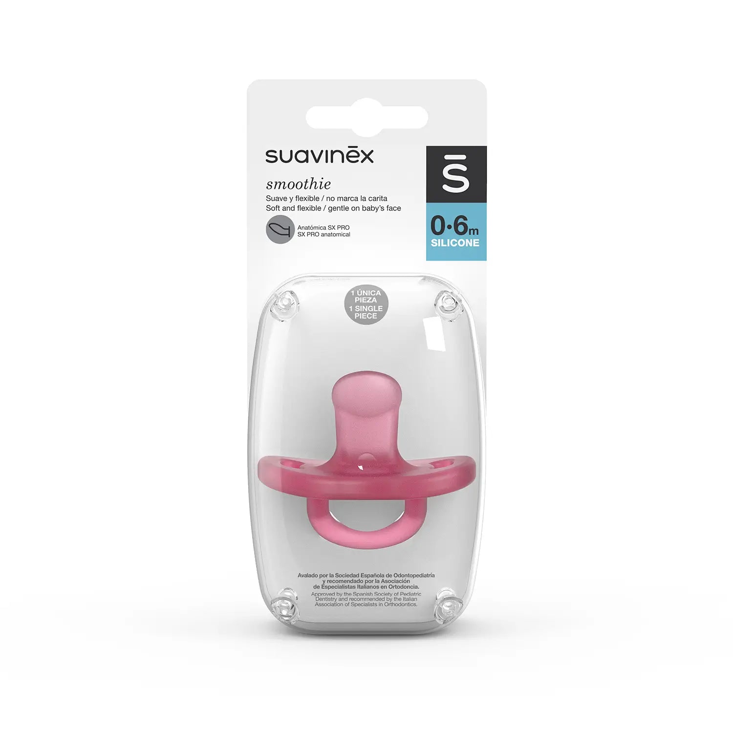 Suavinex Chupete Para Bebés 0-6 Meses Tetina anatómica, Color Rosa