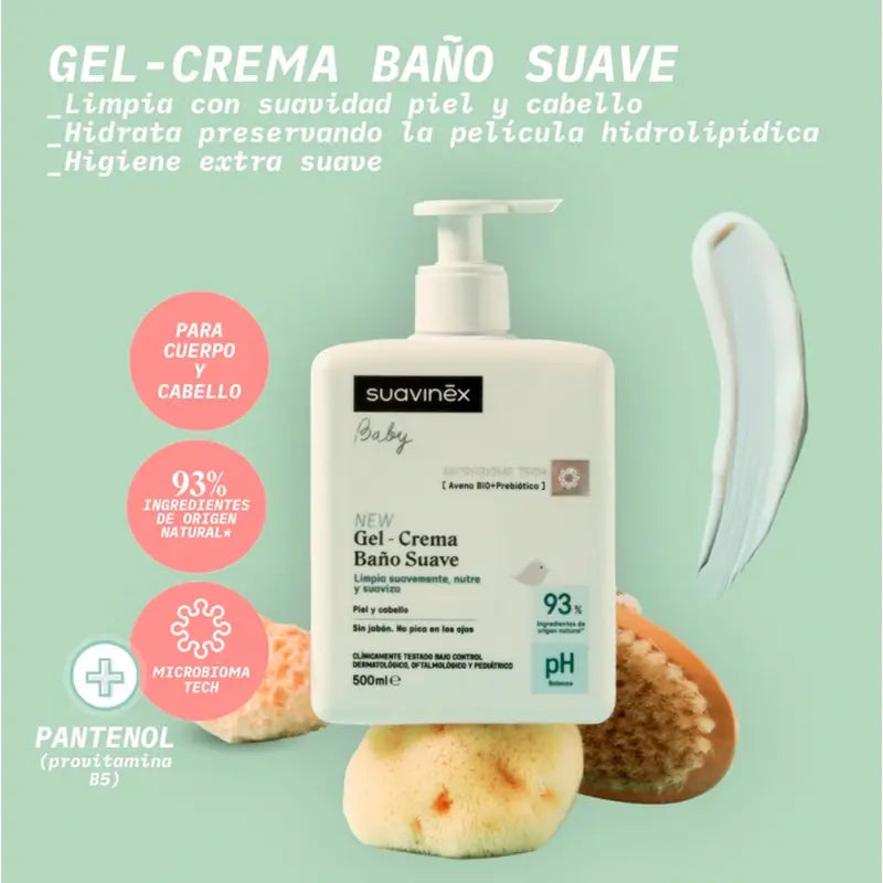 Suavinex Gel-Crema Baño Suave, 750 ml