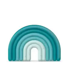 Suavinex Mordedor De Silicona Para Bebés +0 Meses. Anillo De Dentición Flexible Y Ligero. Diseño Arcoiris. Color Azul 