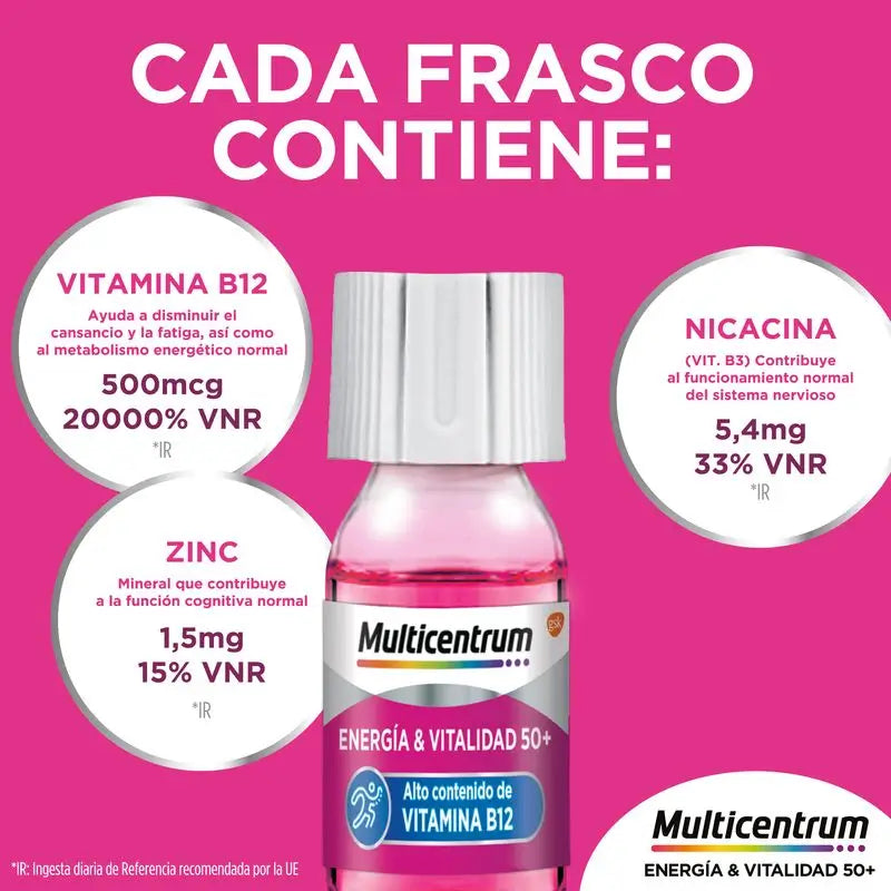 Multicentrum Energía Y Vitalidad 50+ Complemento Alimenticio , 15 frascos