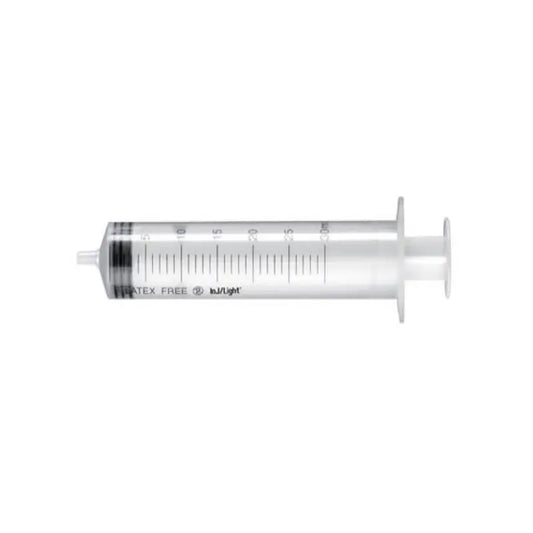 Surgicalmed Rays Jeringas Desechables De 10 Ml Tres Cuerpos Cono Luer Central Sin Aguja De Inj/Light - Caja De 100 Unidades, 100 unidades