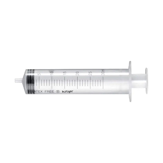 Surgicalmed Rays Jeringas Desechables De 5 Ml Tres Cuerpos Cono Luer Central Sin Aguja De Inj/Light - Caja De 100 Unidades, 100 unidades