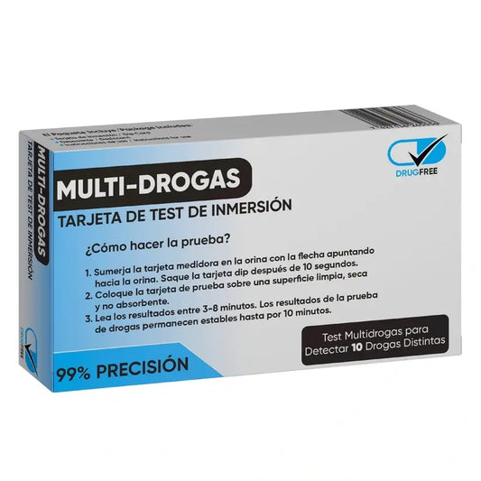 Surgicalmed Tezaro Pharma Test Multidrogas De Detección Rápida De 10 Drogas En Orina Con Tarjeta De Inmersión, 1 unidad