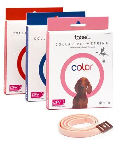 Taberdog Collar Permetrina 40 cm Rosa