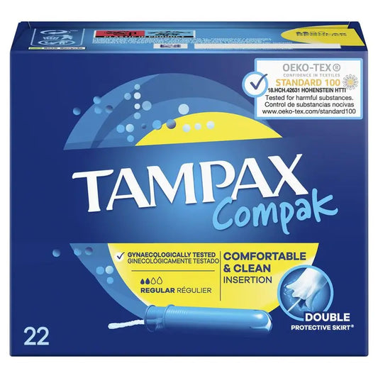 Tampax Compak Regular Tampones , 22 unidades