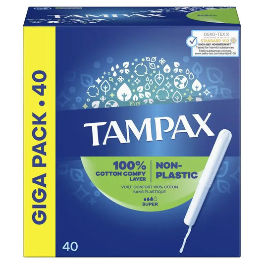 Tampax Super Tampones Con Aplicador , 40 unidades