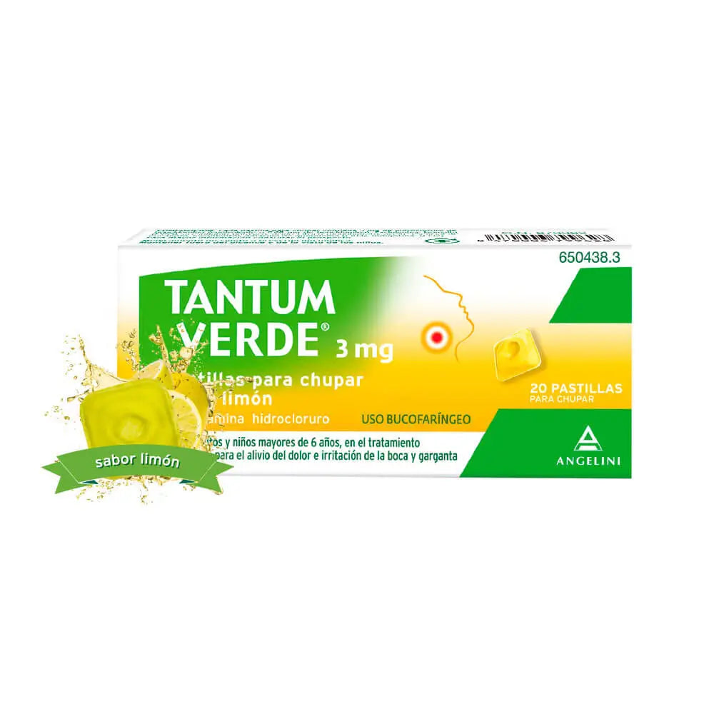 Tantum Verde Limón 20 Pastillas Para Chupar