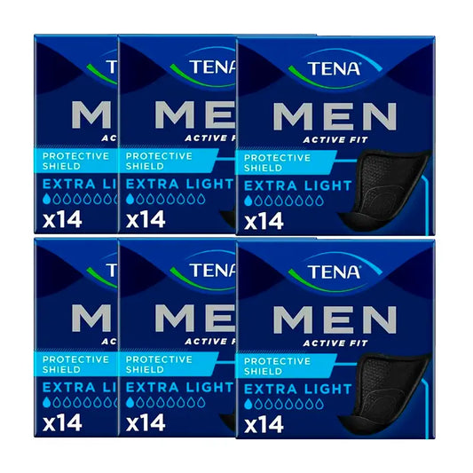 Tena Pack Men Escudo Protector Extra Light, 6 X 14 Unidades