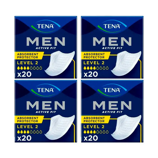 Tena Pack Men Level 2, 4 X 20 Unidades