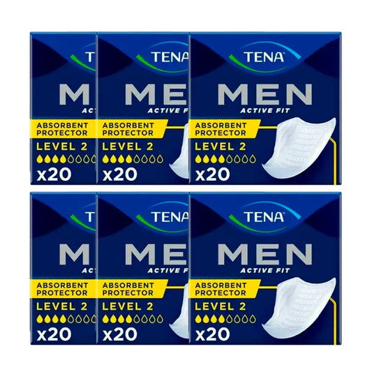 Tena Pack Men Level 2, 6 X 20 Unidades