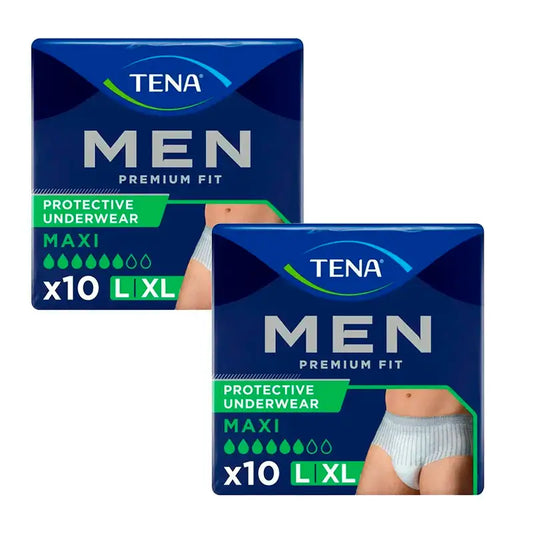 Tena Pack Men Pants Premium Fit Large, 2 X 10 Unidades