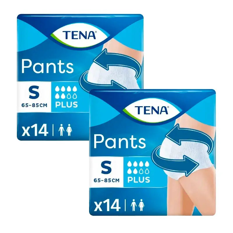 Tena Pack Pants Plus Talla S, 2 X 14 Unidades